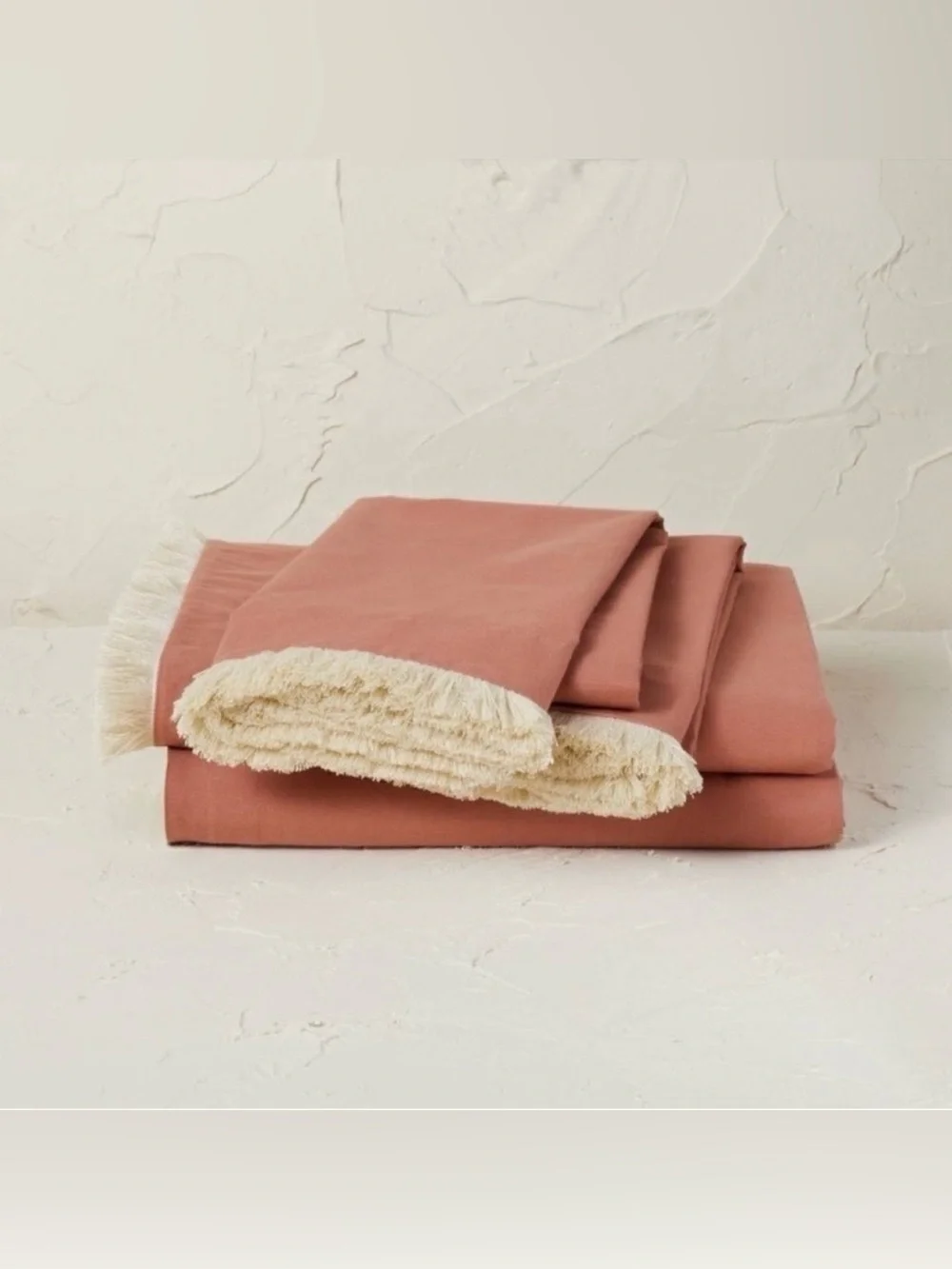 NWT OpalHouse Jungalow Fringe Hem Percale Sheet Set- Twin